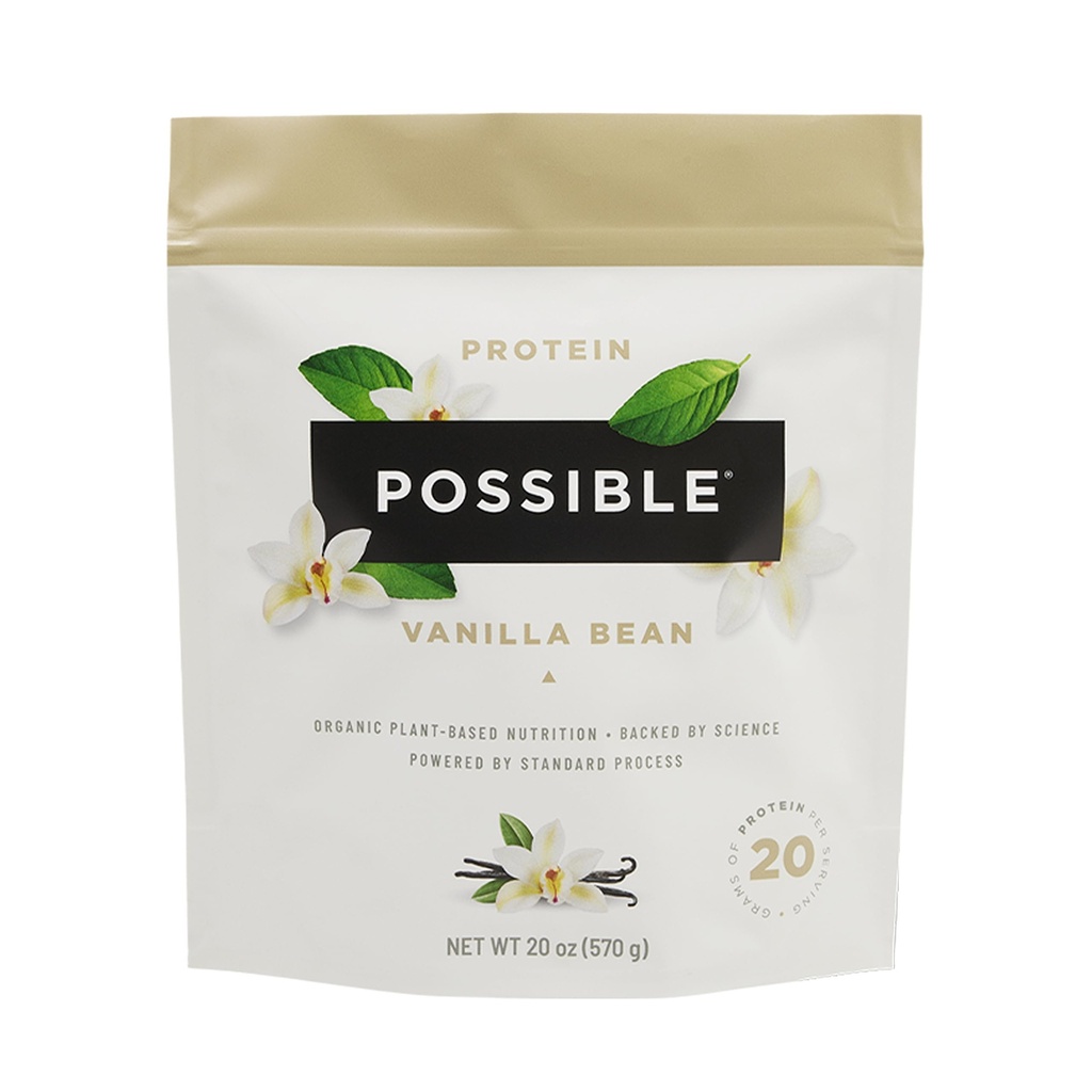 Proteïnepoeder Vanille Bean - 20g Vegan, Plant-Based Proteine Mix - Non-GMO, Non-Dairy, Gluten-Free - 3.5g BCAA's - 9 Essentiële Aminozuren - 15-Day Supply - 1 Bag, 15 Servers