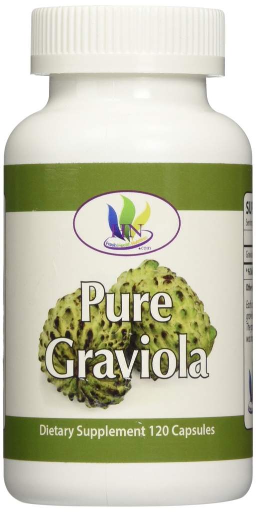 Graviola 120 Capsules Bottle, 1300 mg