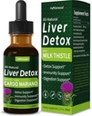 Melkdistel Lever Detox Drops, Cardo Mariano (con Silimarina) y Diente de León para el Hígado Graso, Liver Support Supplement w/Artichoke & Dandelion Extract for Liver Cleanse & Repair.