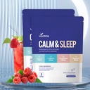 VivoNu Calm & Slaappoederd Drinkmix Raspberry L Theanine Ksm-66 Ashwagandha Magnesium Glycinate Vitamine D 3 Supplementen voor ontspanning en concentratie Geen suiker Niet GGO