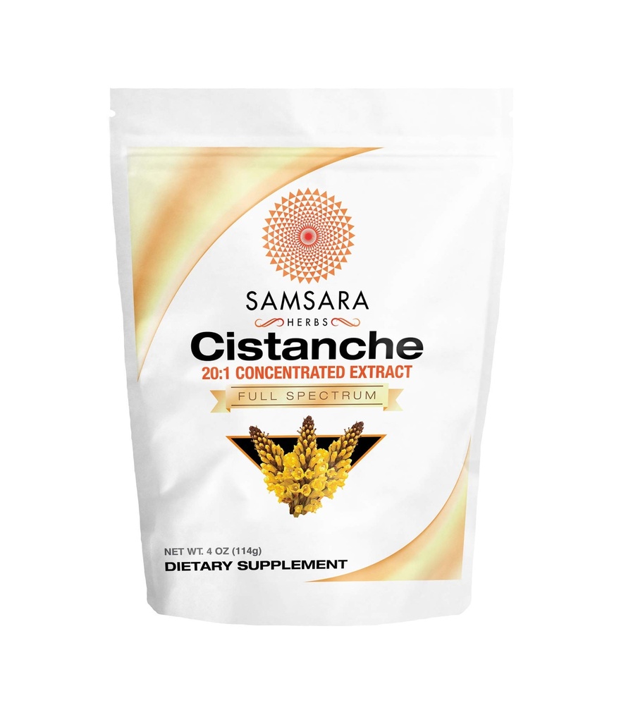 Samsara Herbs Cistanche Extract Powder (4oz) - 20:1 Concentration - Made in the USA - 3rd Party Tested - Strength, Vitality & Mood (Huge 2950mg Serving)