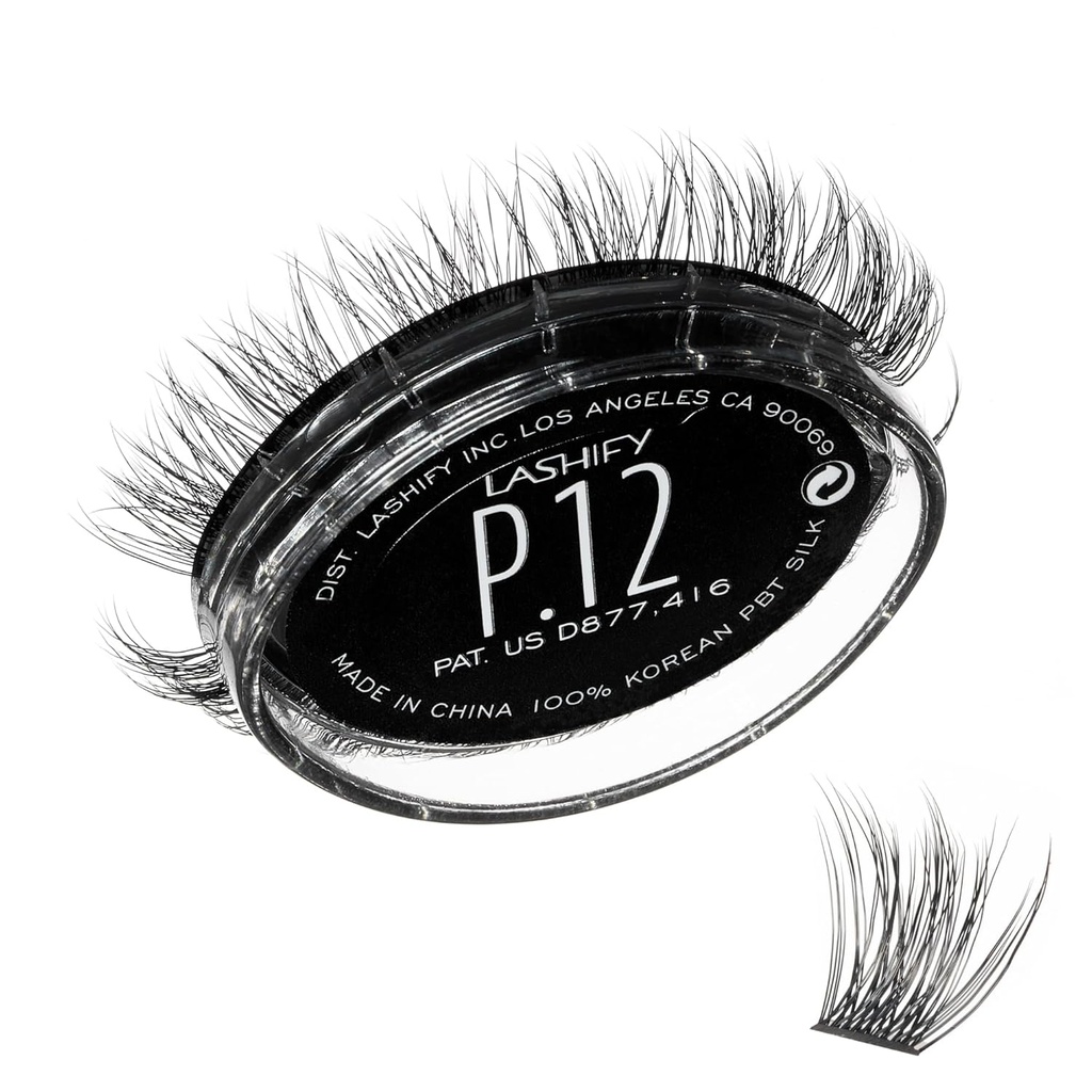 Lashify Plushy 12mm Gossamer wimpers in zwart, gemakkelijk DIY Valse wimpers voor een lichtgevende maar nog steeds natuurlijke look