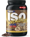 Ultimate Nutrition Wei Protein Isolaat Poeder met Glutamine Complex, ISO Sensation 93 - Wei Proteïne Poeder met Toegevoegd Colostrum voor verbeterd herstel, Immuniteit & Gut Health - Cafe Brazilië, 2lbs