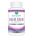 Best Earth Naturals Hair, Skin and Nails Supplement with Biotin, Collagen, Vitamins for Healthy Hair, Glowing Skin, Strong Nails