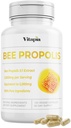 Extrait de propolis de l'abeille Capsules 1000mg Supplément pour le soutien immunitaire, la vitalité, la santé de la peau - Potent Polyphénols, Flavanoides, Antioxydants - 120 Compte, Non-OGM, Sans gluten
