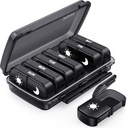 PULIV Weekly Pill Organizer 7 Dag 2 keer per dag, Black Damp-Proof AM Pill Box 7 Dag, Pill Case met Portable Design, Grote Medicine Organisator voor Vitaminen, Medicijnen, Visolie, Supplementen