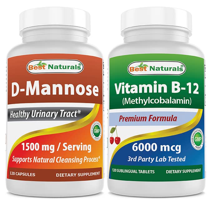 Best Naturals D-Mannose 1500 mg & vitamine B12 6000 mcg