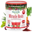 MacroLife Naturals Miracle Reds Superfood Supplement Powder Antioxidants Polyfenolen Enzymes Probiotica - Raw Non-GMO Biologische Vegan Gluten & Dairy Free - 30oz (90 porties) 30oz