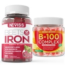Suikervrij Iron Gummies+Vitamine B100 Complex