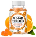 Prebiotic Probiotic & Postbiotic Gummies for Women Men & Kids Children - High Potentie 5 Miljard CFU - Sugar-Free & Gluten Free