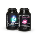 Intelligente labs 2-in-1 bundel van MagEnhance Triple Magnesium Complex (Magnesium Threonate Supplement met Mg Taurate en Mg Glycinate) + Glucosamine en Chondroitin Joint Care Complex met MSM