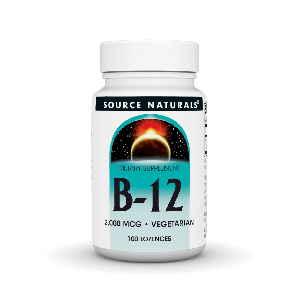 Bron Naturals Vitamine B-12, 2000 mcg Ondersteunt energieproductie - 100 Lozen