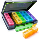 Wekelijkse pil Organisator, 7 dagen pil Box (3-Times-A-Day) Draagbaar voor reizen met vocht-Proof Design pil geval naar pillen/Vitamine/Visolie/Suplements