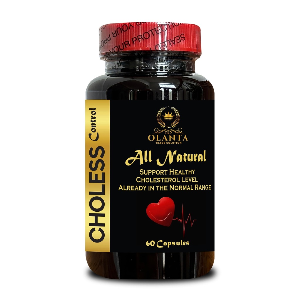 Choless Control with Niacin, Policosanol, Garlic, Guggul & Cayenne Powder | support ALREADY HEALTHY cholesterol levels in every usage & Daily Lifestyle Support - 1 Bottle 60 Capsules