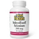 Natuurlijke factoren, SelenoExcell Selenium 200mcg, Antioxidant & Immune Support, 90 capsules