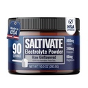 Raw Unflavored Electrolytes | HSA FSA | High Sodium, Potassium, Magnesium | No Sugar, Stevia, Citric Acid or Maltodextrin | Bulk Raw Electrolyte Powder| Made in USA | Makes 90 Servings of 32 Fl Oz