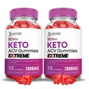 Justified Laboratories Bliss Keto ACV Gummies Extreme (2000 mg) - 60 Count, Pack of 2 - Formulated with Apple Cider Vinegar, Folate & Vitamin B12 - Non-GMO, Vegan, Gluten Free - 60 Servings