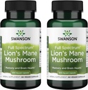 Swanson Full Spectrum Lion's Mane Mushroom - Brain Health Supplement to Support Memory, Focus & Clarity* - May also Aid Immune, Heart & Digestief Health - Gluten-Free & Non-GMO - 60 Capsules (2 Pack)