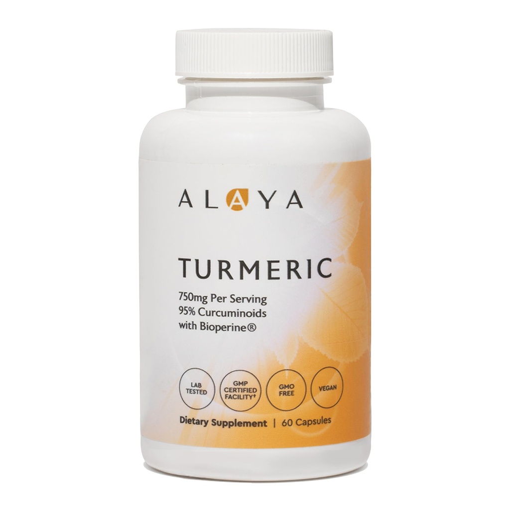 Alaya Naturals Kurkuma Curcumine Supplement met BioPerine 
