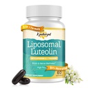 Liposomal Luteolin 200mg – Luteolin Supplement & Brain Supplement for Memory and Focus with Apigenin & L-Theanine – Non-GMO, Gluten-Free, 60 Softgels