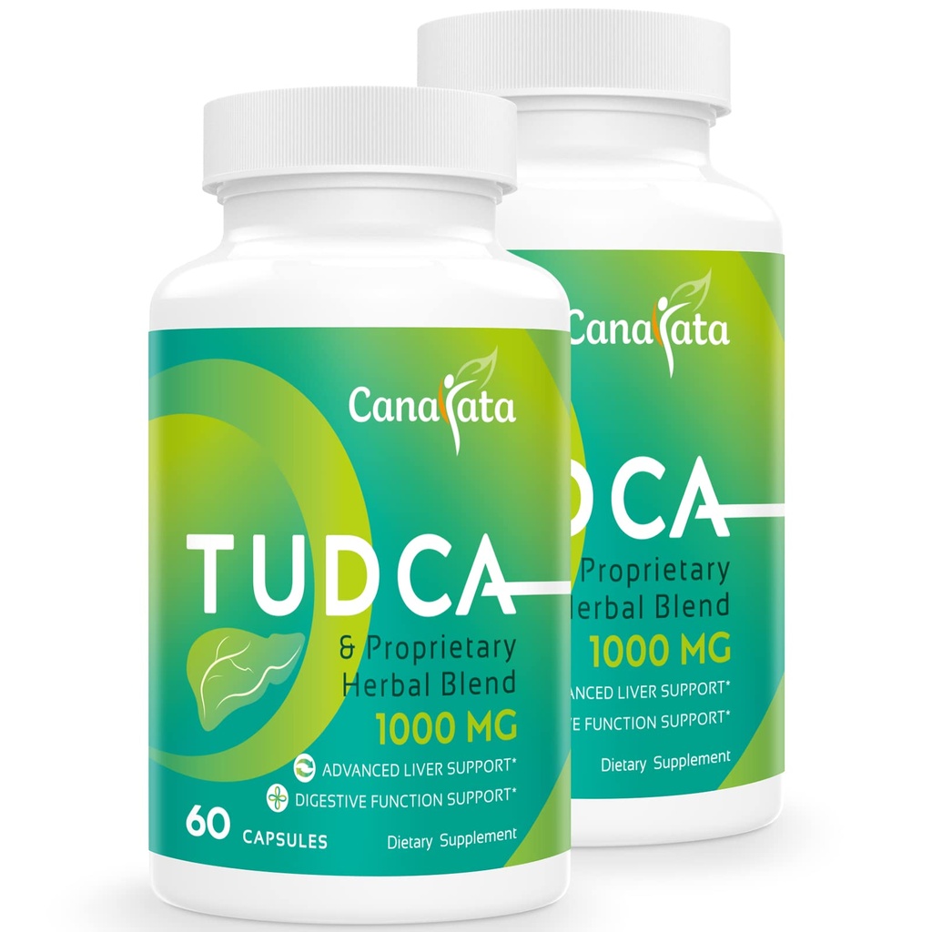 TUDCA Lever Ondersteuning Supplementen 1000mg - 120 Vegan Capsules, TUDCA Bile Zouten met Milk Thistle Herbal Blend Formule voor leverreiniging en reparatie