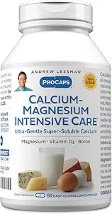 ANDREW LESSMAN Calcium Magnesium Intensive Care 250 Capsules - Bone and Skeleton Health Essentials. Gemakkelijk te slikken Capsules, Super Oplosbaar Fijn Poeder. Voorzichtig aan zelfs de meest gevoelige maagden