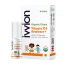 Organic Vegan 400IU, Vitamin D3, 120 Drops – Baby Drop for Infants & Toddlers | USDA Organic, Non-GMO, Plant-Based, No Additives or Preservatives, All Natural, Made in UK