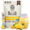 Salud 2-in-1 Hydration Packets + Immunity Electrolytes Powder, Ananas - Agua Fresca Drink Mix, Vlierbes, Dairy & Soy Free, Non-GMO, Gluten Free, Veganist, Low Calorie, 1g Sugar (15 Servers)