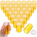 JOVITEC 30 Pack Plastic Film Canister Holder 35 mm Empty Camera Reel Containers Pill Medicine Bottles with Lids for Small Accessories, Prescription Medication, Vitamins, Coins, Art Beads(Yellow)