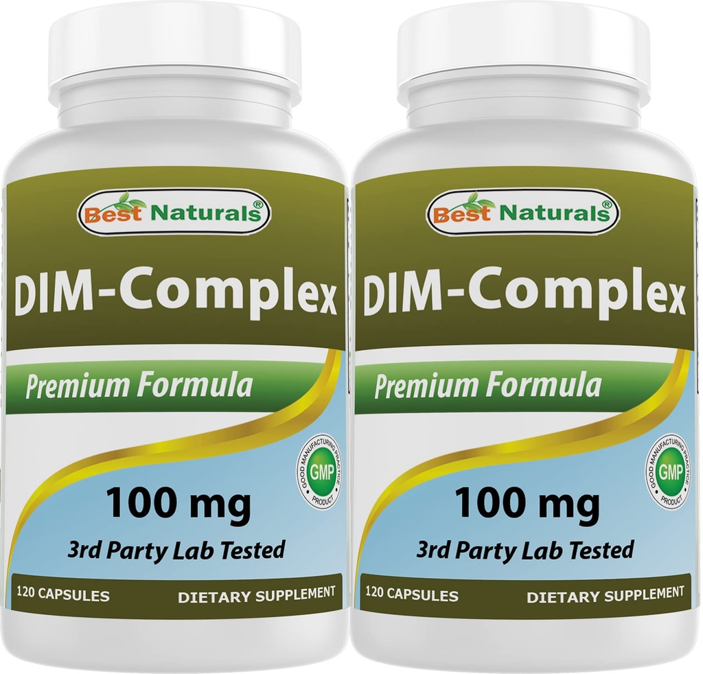Best Naturals DIM Complex 100 mg 120 Capsules (120 Count (Pack of 2))