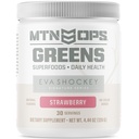 MTN OPS Eva Shockey Signature Series Super Greens Bio Super Foods Poudre, Fraise, 30 portions, Fraise, 4.4 Once