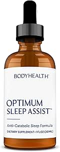 BodyHealth Optimum Aide au sommeil, Vitamine naturelle d'aide au sommeil avec mélotonine et B6 pour les adultes, supplément pour soutenir le sommeil - 30 portions