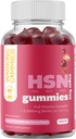 HSN Gummies - Hair Skin and Nails Gummies - Sugar Free Biotin Gummies 5000mcg met volledige vitamine complex voor haargroei, gezonde huid, Nagelsterkte - 60 Ct Aardbei & Cherry Flavor