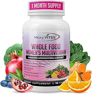 Multivitamine méthylée pour les femmes avec le fer - Multivitamine pour les femmes avec 44 aliments entiers organiques et nutriments fermentés - Vitamine quotidienne pour les femmes Complete Multisystem Support, 90 capsules végétaliennes, non OGM