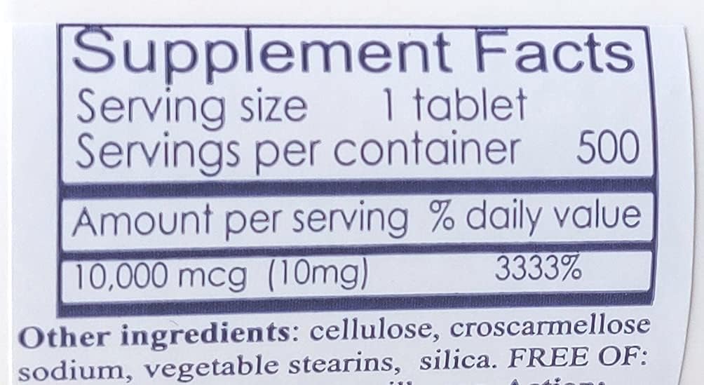 GezondNaturally Biotin 10.000 mcg (500 tabletten) voor haargroei, huid, sterke nagels, biotine 10mg