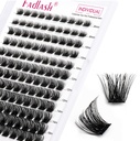Lash Clusters DIY Eyelash Extensions 144 Clusters Lashes D Curl 0.07 Natural Individual Lash Extensions Mixed Tray False Eyelashes Soft & Strong Thin Band DIY at Home (F32-0.07D, 8-16mm)