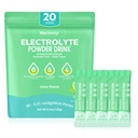 Electrolyte Powder Packets, Hydration Drink Mix 20 Sticks, Sugar Free Electrolytes with Yerba Mate, Rapid Hydration & Recovery, Keto Vegan Gluten Free, for Sports Workout Hiking Travel