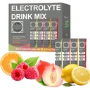 20 Sticks Electrolytes Powder Packets,4 Flavors Electrolyte Drink Mixes with Lemon,Sweet Orange, Raspberry, Peach,Suitable for Ketogenic Diet, Vegan电解质粉