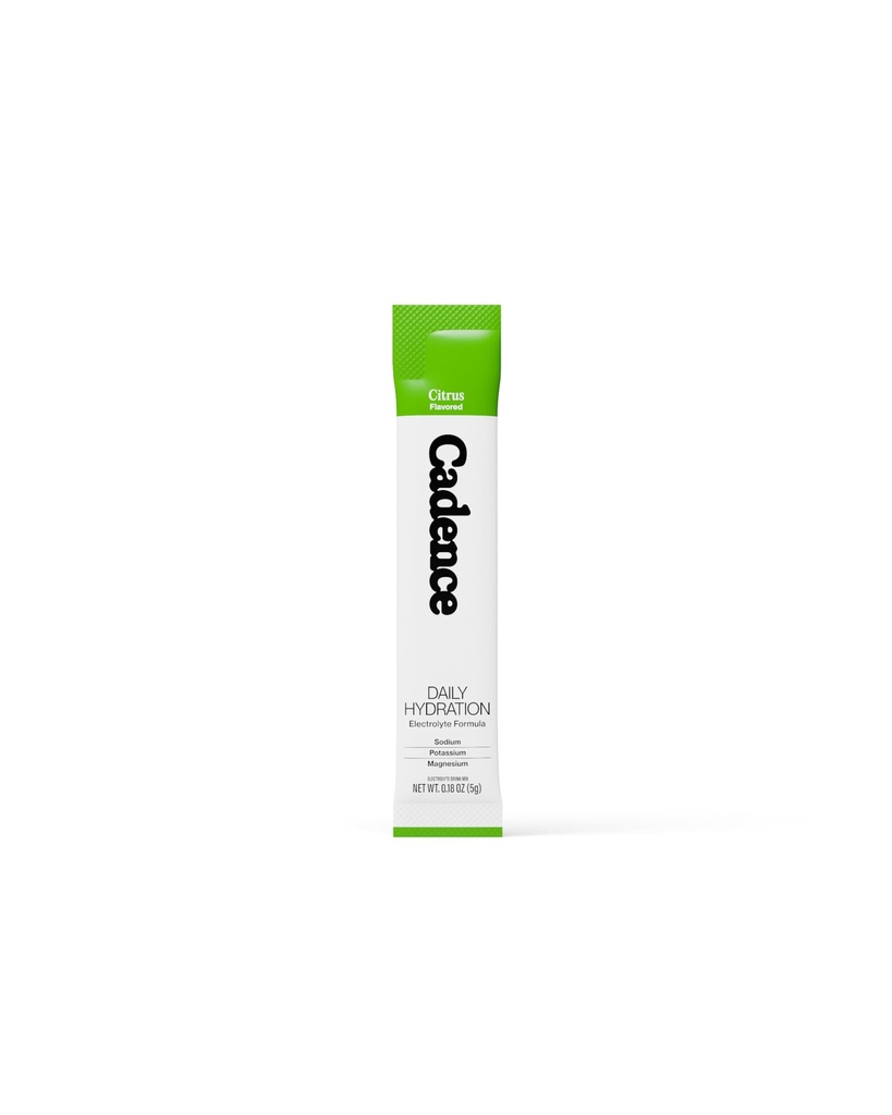 Cadence Sachets Daily Citrus- Carton (5g x 30) Science-Backed Hydration | Electrolyte Formula | Vegan, Keto & Paleo Friendly | Sodium, Potassium & Magnesium for Performance & Recovery