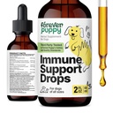 Immune Support for Dogs - Herbal Immune Drops for Dogs of Large Medium Small Breeds - Immune Health Support w/Echinacea, Elderberry & Mullein Leaf - Immunity Dog Food Supplements for Happy Pets 2 oz