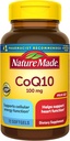Nature Made CoQ10 100mg, Dieetsupplement voor Hartgezondheidsondersteuning, 72 Softgels, 72 Day Supply