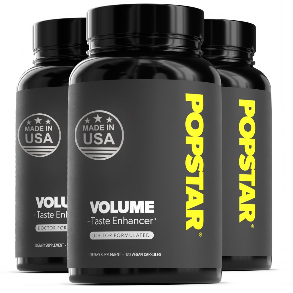 POPSTAR Labs Semen Volume Booster - Men's Semen Health & Fertility Supplement - Doctor Formulated to Increase Load Volume - Made in USA, Vegan - 360 Capsules - (3 Month Supply)