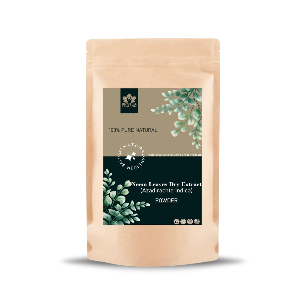 Blessfull Healing Neem Leaves Dry Extract(Azadirachta Indica) Powder 100% Pure Natural 100 Gram / 3.52 oz