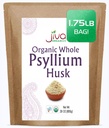 Jiva Organics Psyllium entier Musque (Isabgol) 1,75 LB (28 Oz) Sac Jumbo - Non-OGM, Non aromatisé - Céto Friendly, fibre soluble