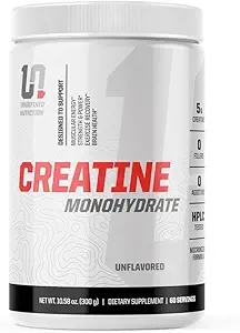 Ongedefinieerde voeding Creatine Monohydraat door Brian Shaw (Unflavored, 60 Servings) - Gemakkelijk mengen en absorberen Micronized Creatine Monohydraat Poeder - Ondersteunt spierenergie, macht, en hersenen gezondheid