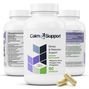 CalmSupport: Stress & Relaxation Support - Ashwagandha, Passiebloem, Valeriaanwortel, Ginger, GABA, Velvet Bean, Motherwort, Haverzaad, Phyllanthus, L-Theanine, L-Tryptofaan, Folate, C,B1,B6,B12,Zinc