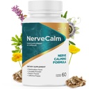 NerveCalm – Natural Calm Supplement | Herbal Blend with Passion Flower, Prickly Pear & California Poppy | Vegan Capsules, Non-GMO, 1 Month Supply | Made in USA