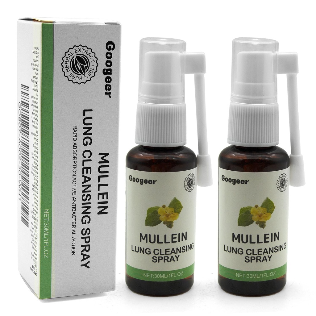 Mullein Lung Cleansing Spray Mullein Leaf Extract for Lungs (2 Bottle)