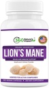 360 Lions Impact Lions Mane Mushroom Supplément Capsules (150 Capsules) pour supplément de soutien de la santé du cerveau, complément biologique avec bêta-glucanes et Hypromellose pour système cognitif