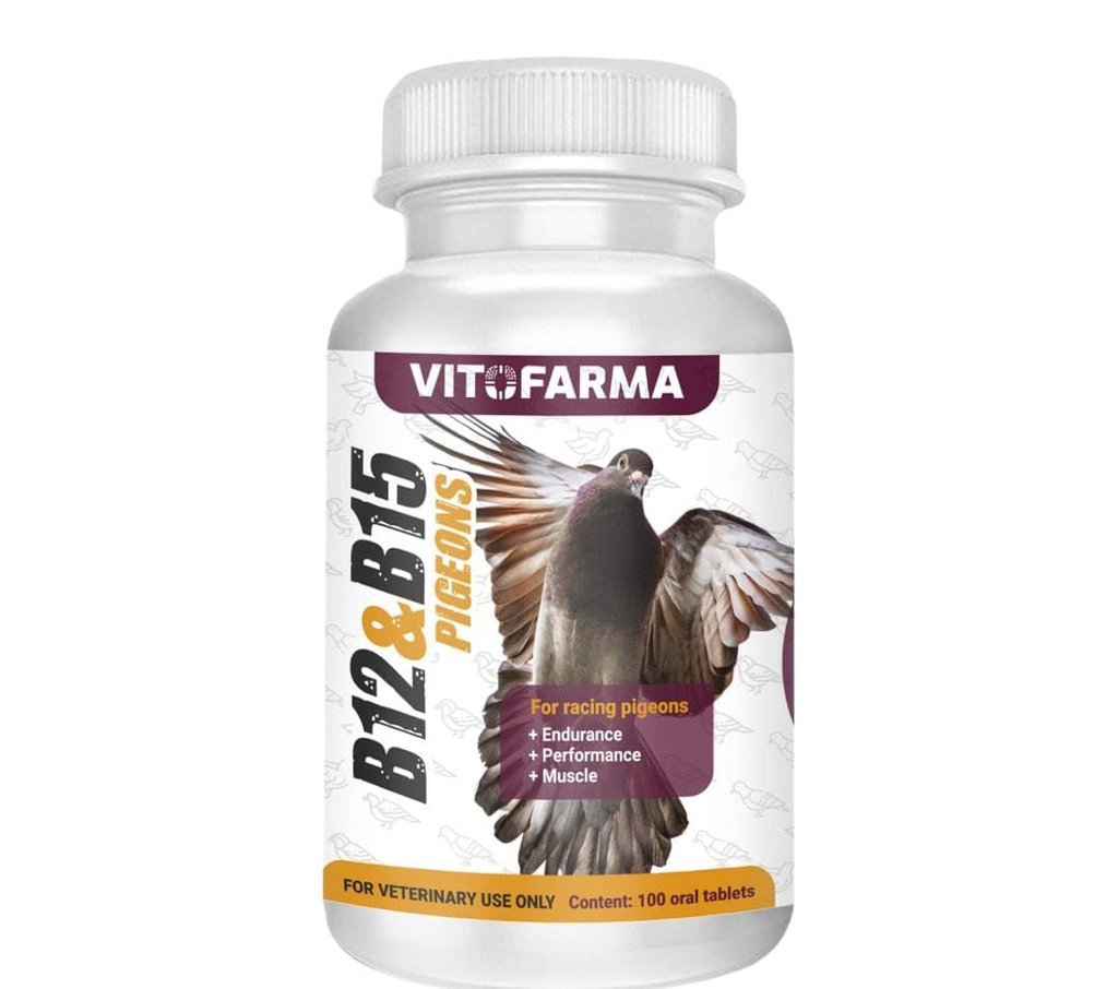Vitamin B15 - B12 100 Tablets Pigeons, Palomas